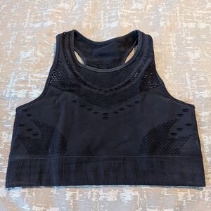 Savvi Black Mesh Sports Bra/Crop Top